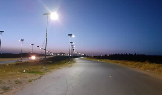 1,600 sets of All in Two Solar Street Lights have been deployed on suburban roads in Algeria